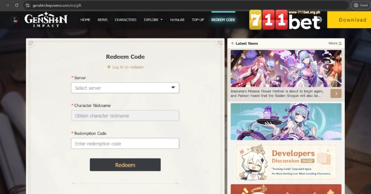 Redeem Latest Genshin Impact Codes on the Website